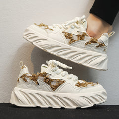 Men's Chunky Skate Shoes Non Slip Lace Up Casual Sneakers
