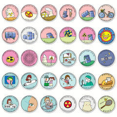118pcs Periodic Table Wall Decals Elements Chemistry Gift Stickers
