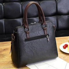 Bohemia Straw+Leather Handbag Rattan Beach Circle Shoulder Bag
