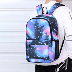 College Waterproof Backpack USB Charging Laptop Bag