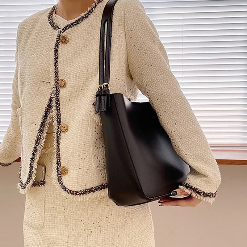 2PCS/Set Women Handbag Shoulder Bags PU Leather Female Woman
