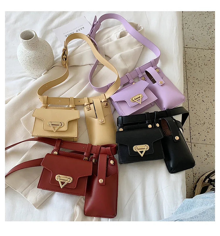 Women Waist Bag Belt Bag Female Shoulder Crossbody High Leather Fanny Pack