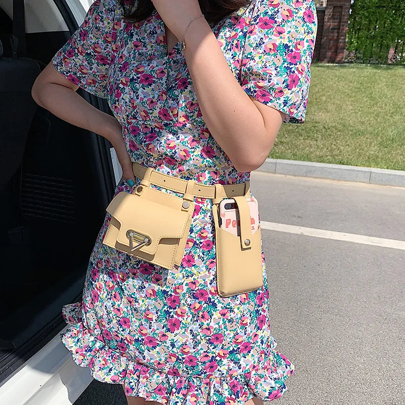 Women Waist Bag Belt Bag Female Shoulder Crossbody High Leather Fanny Pack