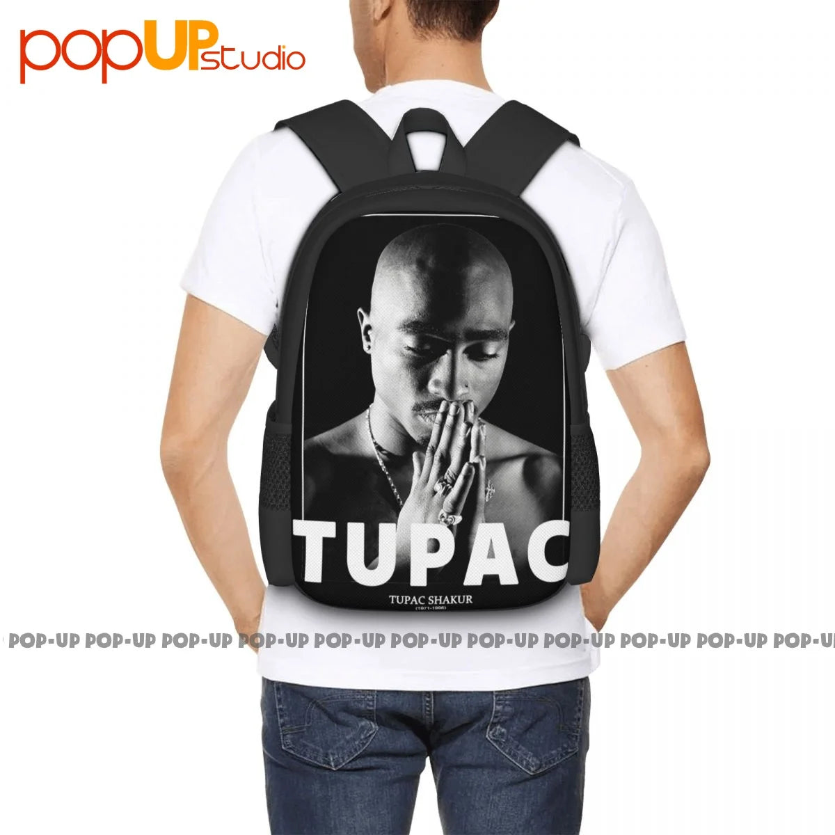 2Pac Shakur Backpack Large Capacity Foldable Gym Tote Bag
