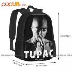 2Pac Shakur Backpack Large Capacity Foldable Gym Tote Bag