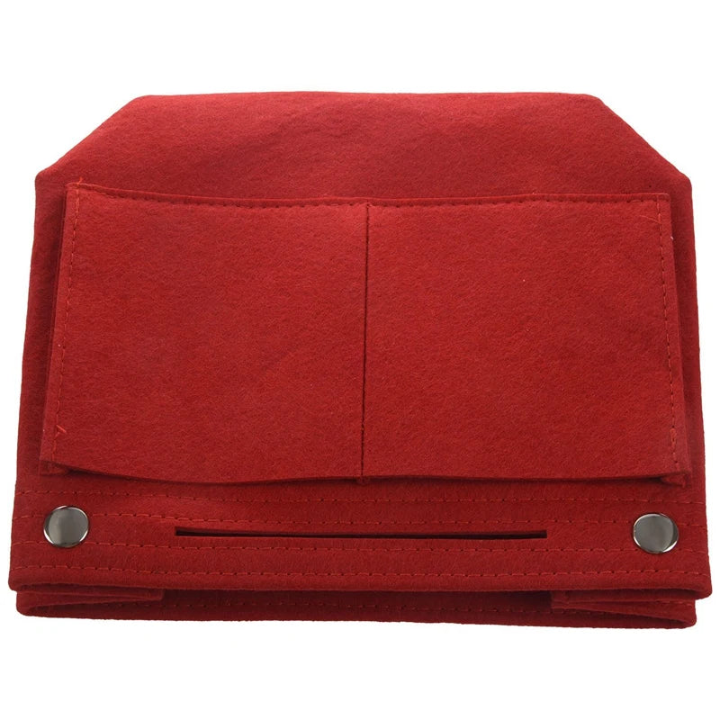 2Pc Cosmetic Organizer Purse Insert Bag Felt Fabric Storage Pouch