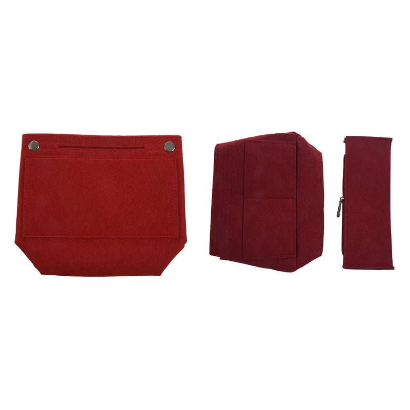 2Pc Multifunction Handbag Organizer Purse Insert Bag with Makeup Bag