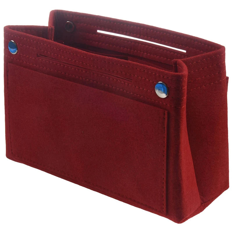 2Pc Multifunction Handbag Organizer Purse Insert Bag with Makeup Bag