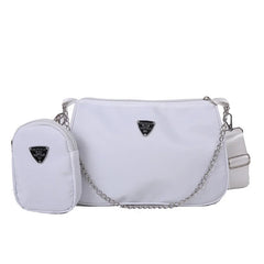 2Pcs Retro Women Crossbody Bags High Square Solid Bags Handbags
