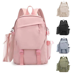 2Pcs/set Waterproof Nylon Backpack School Bag for Girls Boys Large Capacity