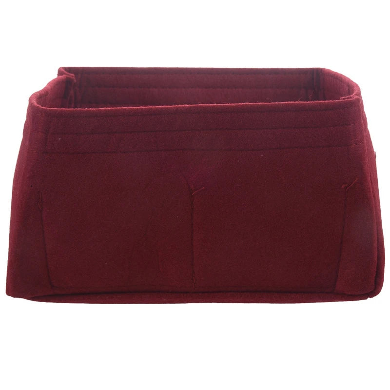 Red Makeup Bag Organizer Insert Cosmetic Case Travel Toiletry Bag