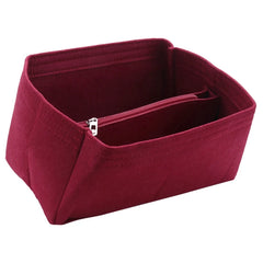 Makeup Bag Cosmetic Cases Felt Bag Organizer Red M