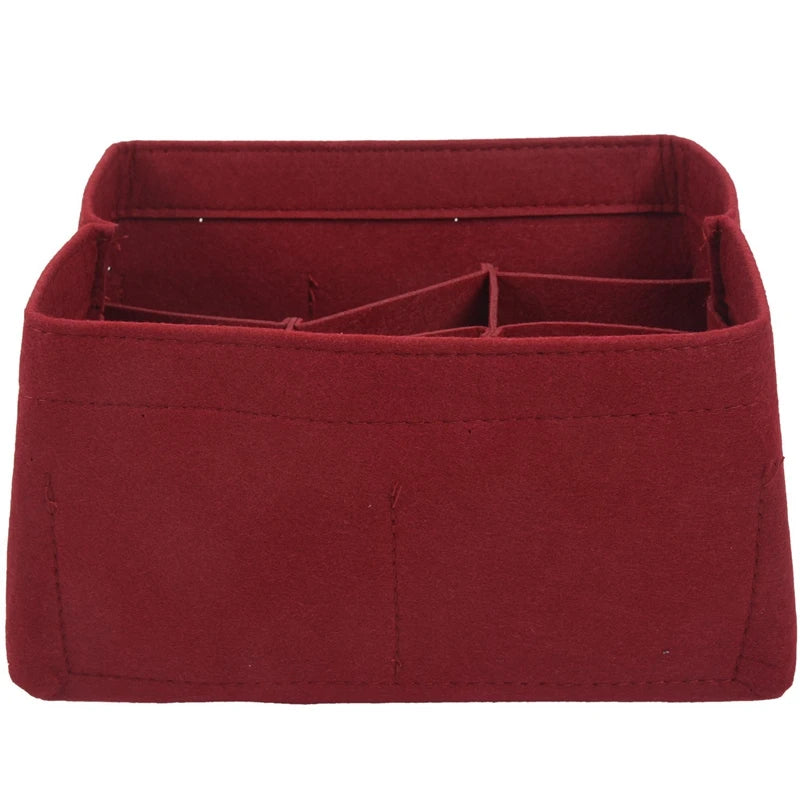 Women Felt Cloth Inner Bag Multi-Pockets Cosmetic Bags Storage