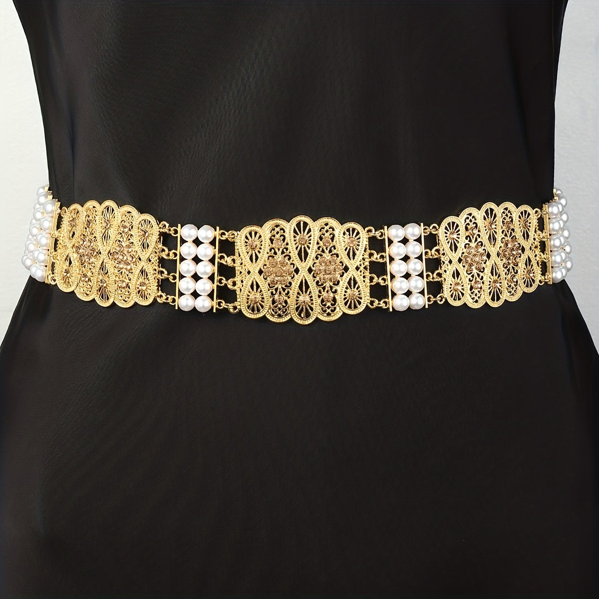 Boho Waist Chain Bead Belt Rhinestone Belly Dance Belt