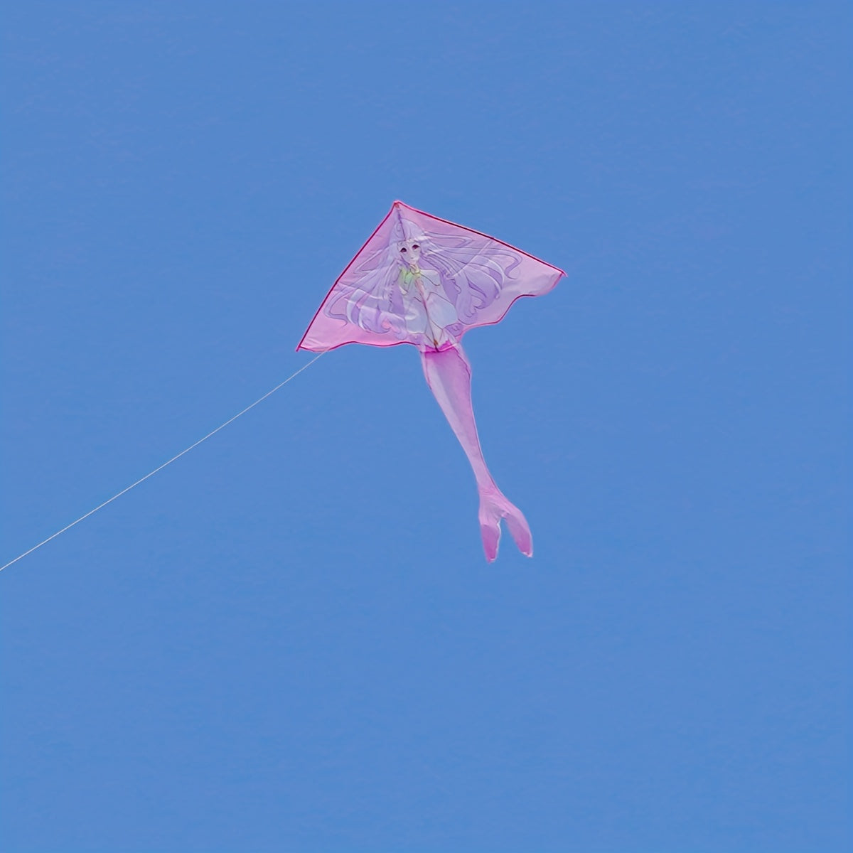 Mermaid Kite With 91.44m Handle Line for Beach Park Yard
