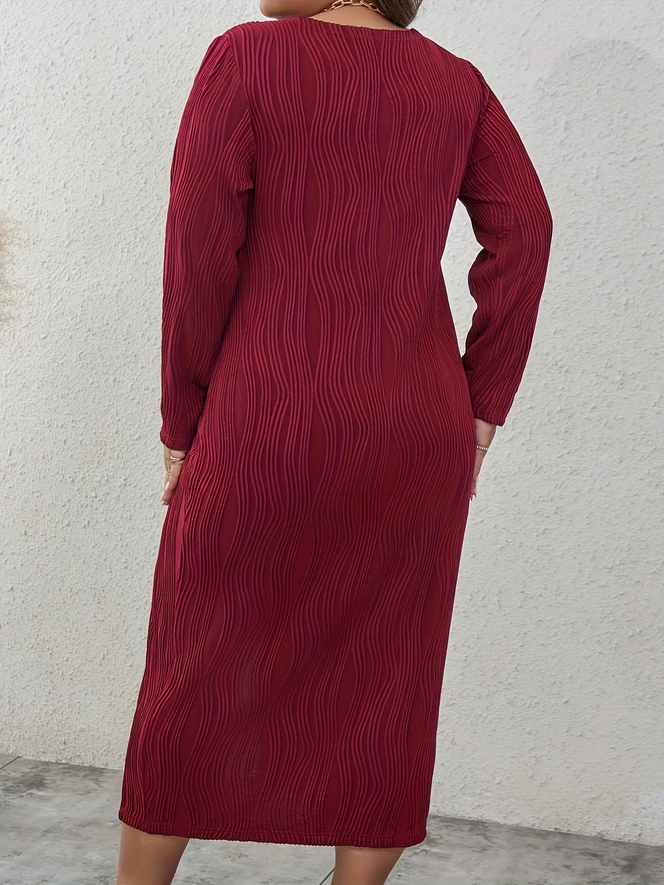 Sexy Striped Long Sleeve V-Neck Bodycon Dress