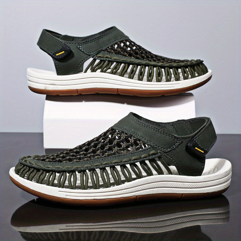 Men's Hollow Out Slip On Sandals Lightweight Anti-skid Beach Sandals