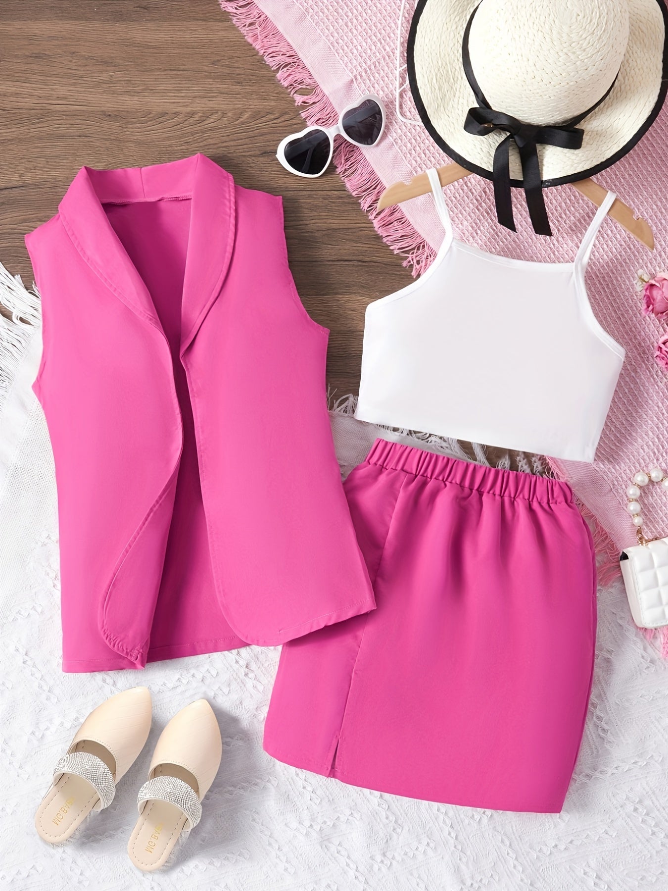 Toddler Girls Business Style Dress Three piece Set