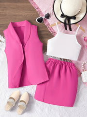 Toddler Girls Business Style Dress Three piece Set