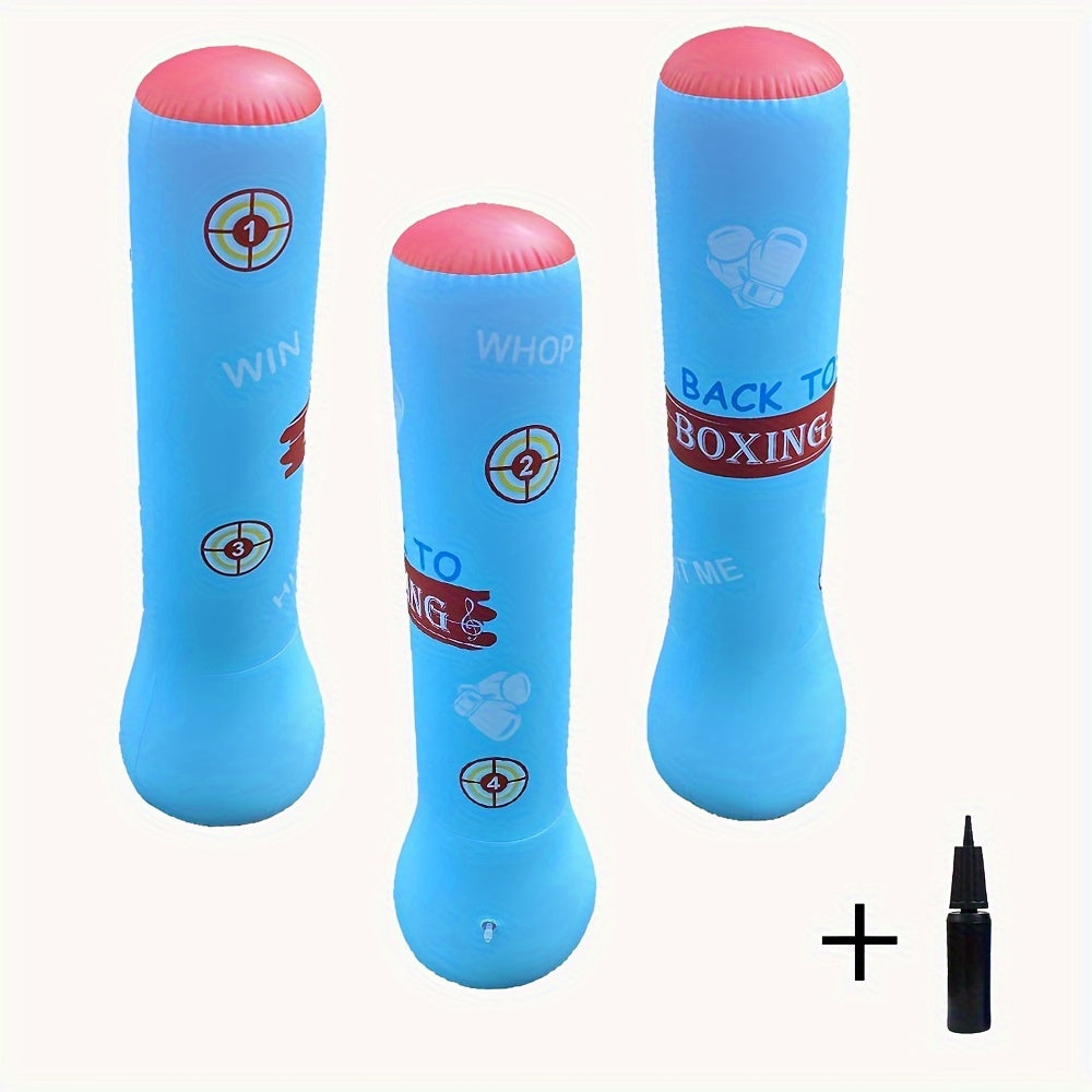 Inflatable Boxing Bag PVC Tumbler Trainer Fitness Sandbag