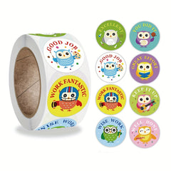 500pcs Animals Cartoon Stickers Owl Designs School Teacher Stationery Sticker