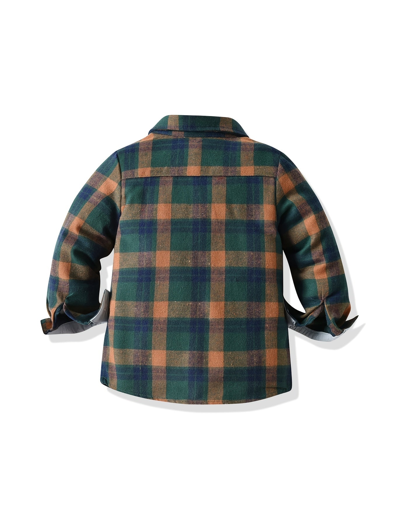 Boys Flannel Plaid Button Up Shirt