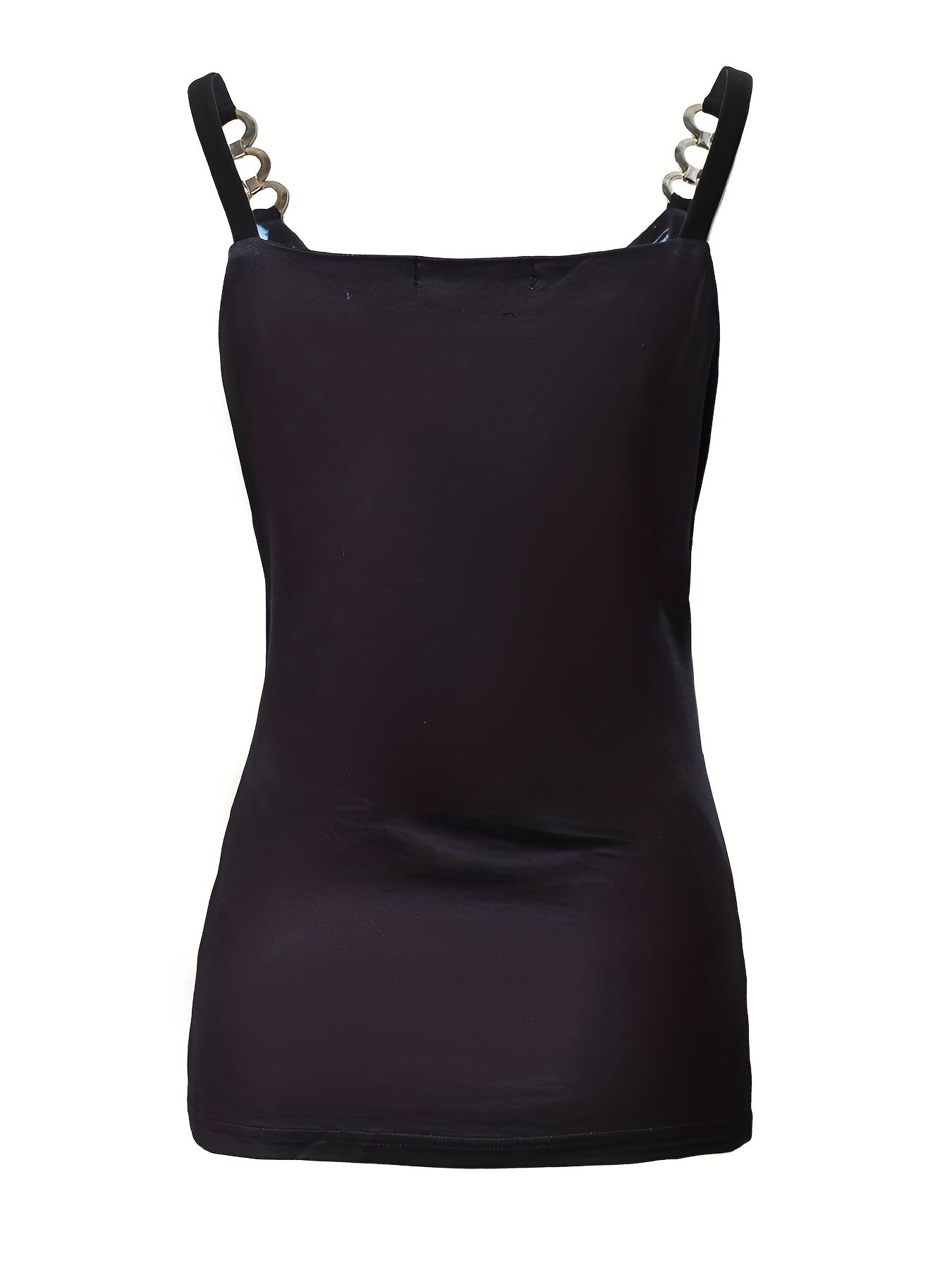 Butterfly Print Chain Strap Cami Top V Neck Summer Sleeveless Women's Cami