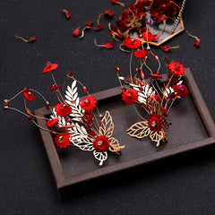 Golden Butterfly Hair Clip Hanfu Hair Accessory