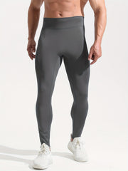 Men's Breathable Compression Leggings with Pocket for Outdoor Training