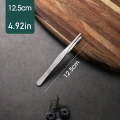 2PCS Stainless Steel Food Tongs Churrasco Tweezers Clip