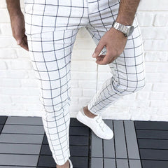 Men's Checkered Slim Fit Pants