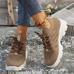 Women's Mesh Road Running Shoes Comfortable Lightweight Non slip Casual Sneakers