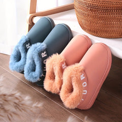 Women's Waterproof Plush Slipper Shoes Winter Warmth