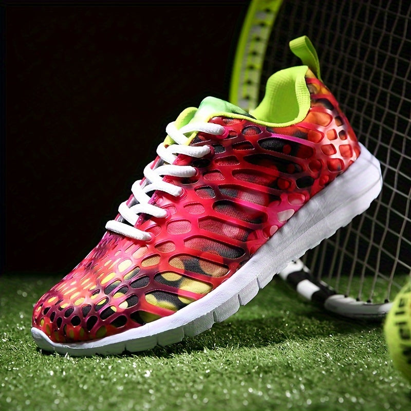 Women's Printed Lace-up Sports Shoes Breathable Outdoor Sneakers