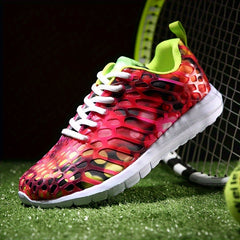 Women's Printed Lace-up Sports Shoes Breathable Outdoor Sneakers