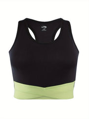 Women's Contrast Racerback Sports Tank Top Yoga Sleeveless Activewear