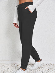 Sports Pants Women's Plus Solid High Stretch Jogger