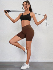 3pcs Cross Waist Sports Shorts for Women