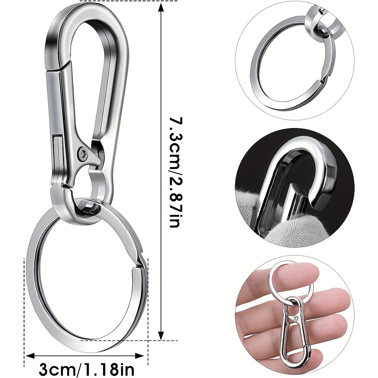 3pcs Nail Clippers Ear Spoon Keychain Set for Outdoor Travel