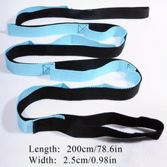 Yoga Stretch Strap for Pilates Dance Physical Therapy Non Elastic Loops
