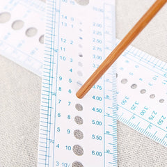 Plastic Knitting Gauge Circle Geometric Ruler Student Sewing Measure Tool
