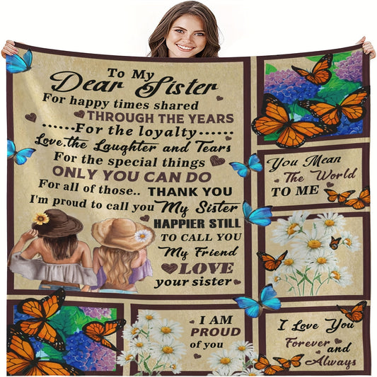 Sister Printed Blanket - Home & Outdoor Use - Sister's Gift