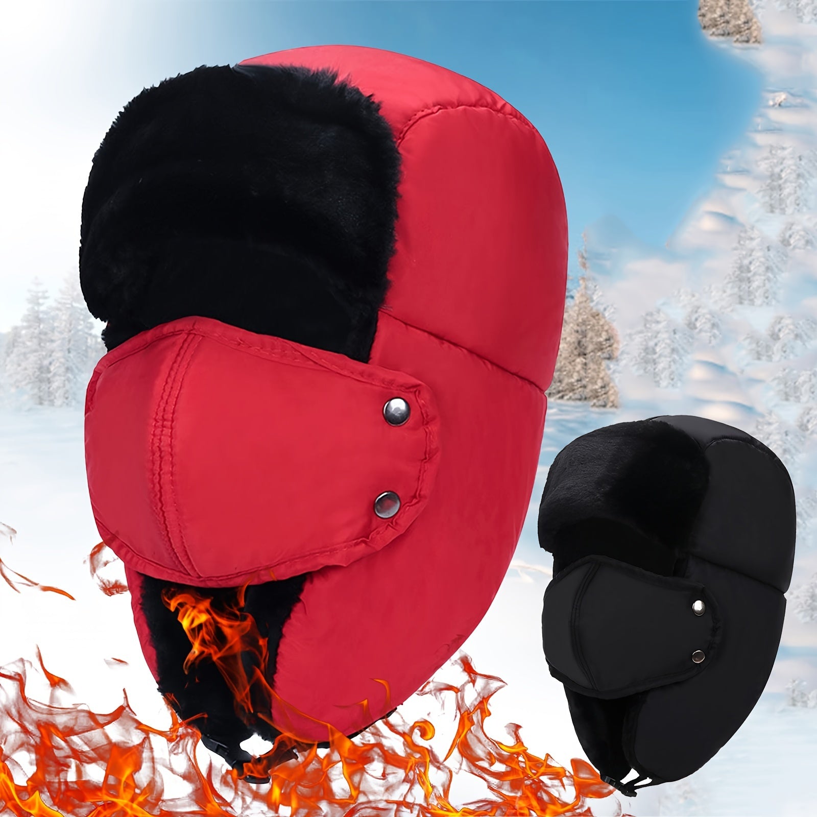 Winter Windproof Velvet Warm Hat Outdoor Cycling Skiing