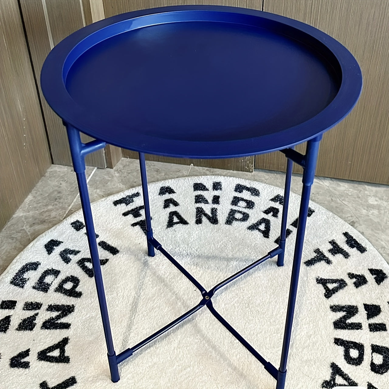 Portable Side Table for Small Spaces - Waterproof Round Nightstand