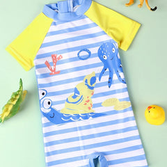 Kids' Octopus One Piece Swimsuit - Sun Protection