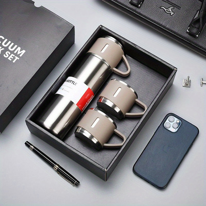 Stainless Steel Thermal Cup Set Insulated Water Bottle for Cycling