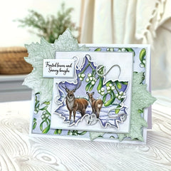 Winter Elk Clear Stamp for Scrapbooking DIY Card Making