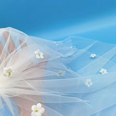 Romantic Bridal Floral Decor Veil with Hair Comb for Women