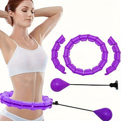 Portable 24 Sections Fitness Hoop With Weighted Ball