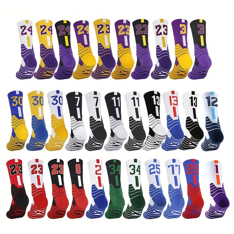 Men's Cushioned Sport Socks Basketball Compression Athletic Socks